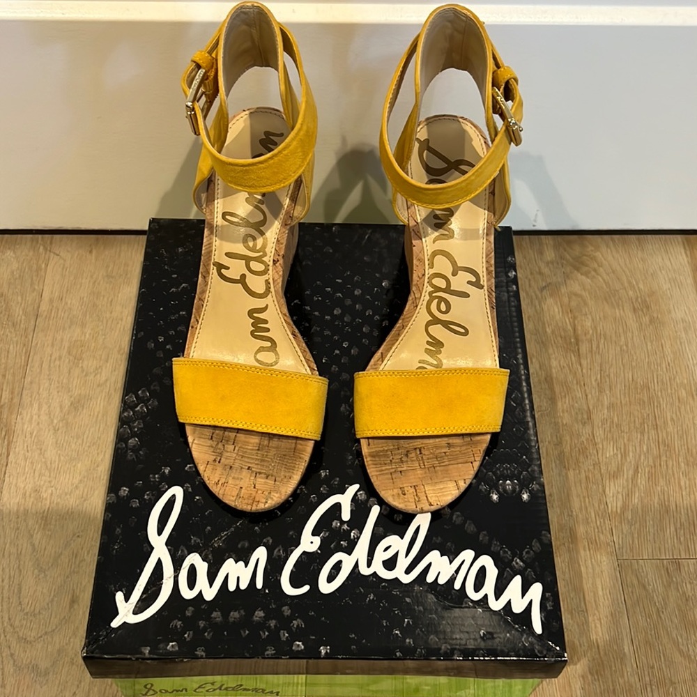 Sam Edelman Yellow Wedge Sandal